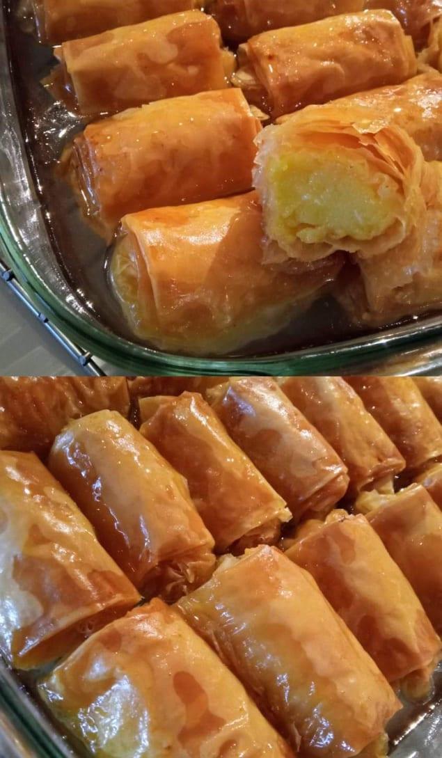 Ρολά - γαλακτομπούρεκο-