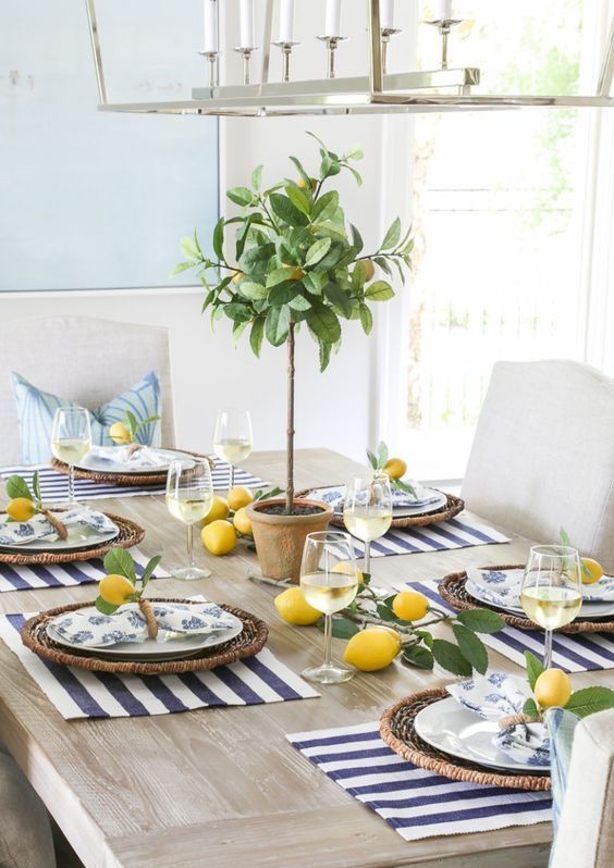 λεμόνια-και-φύλλα λεμονιάς-στο-τραπέζι-ιδέες-