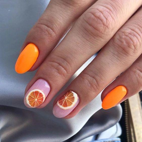 πορτοκαλί-νύχια-με-πορτοκάλια-τον-Ιούνιο-ιδέες-