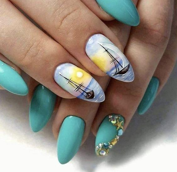 πετρόλ-νύχια-με-καράβια-ιδέες-