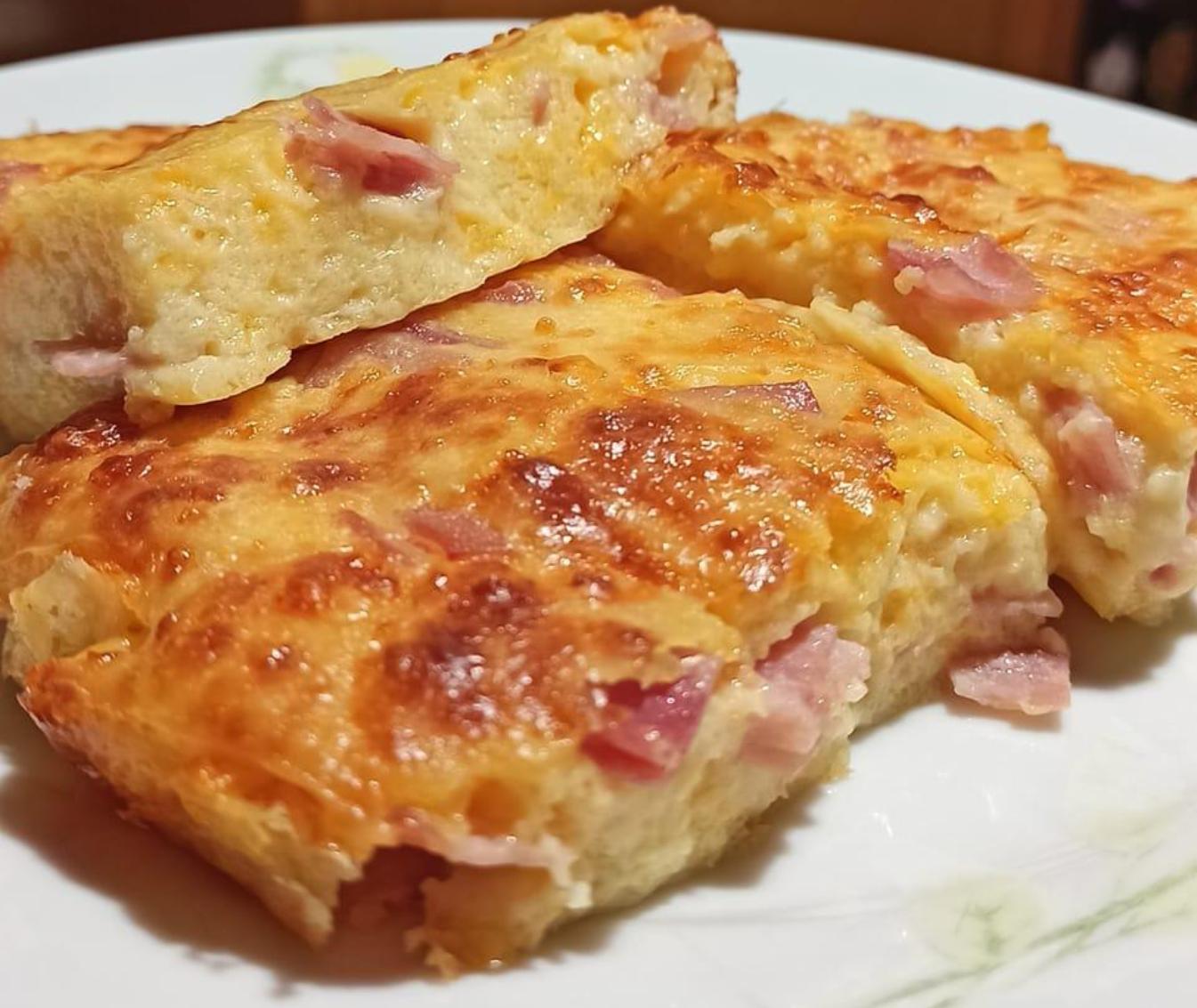 Ζαμπονοτυρόπιτα με ζύμη γιαουρτιού χωρίς φύλλο