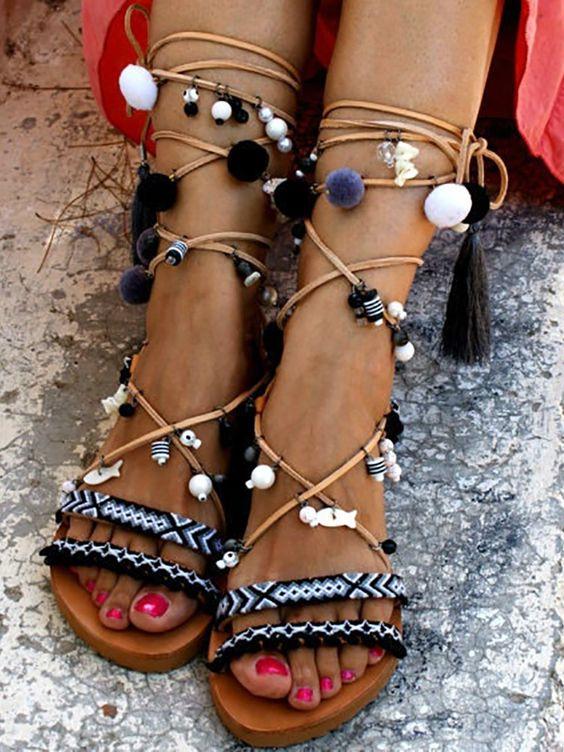 ιδέες-για-boho σανδάλια-Καλοκαίρι 2022-