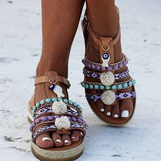 ιδέες-για-boho σανδάλια-Καλοκαίρι 2022-