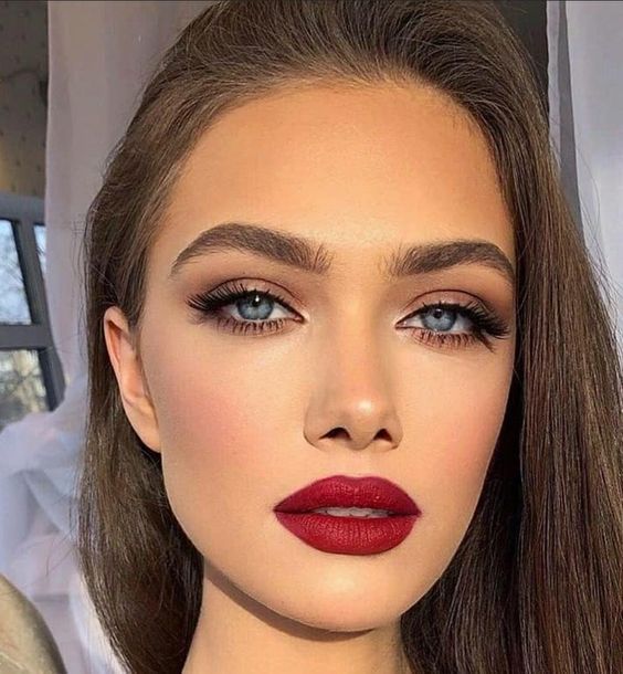 κόκκινα χείλη-με-smokey eye-ιδέες-