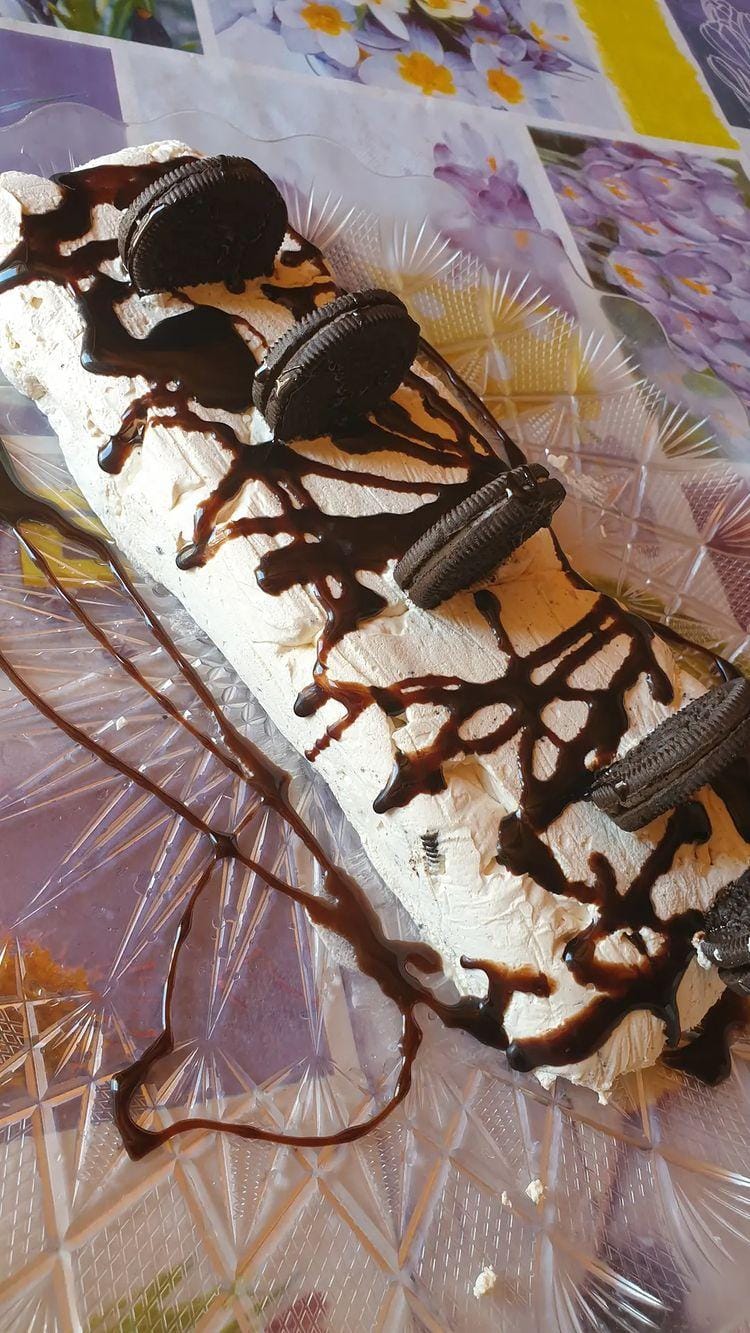 Κορμός-παγωτό Oreo-συνταγή- Κορμός-παγωτό Oreo-συνταγή-