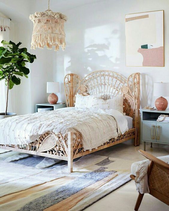 boho διακόσμηση-στην-κρεβατοκάμαρα-ιδέες-