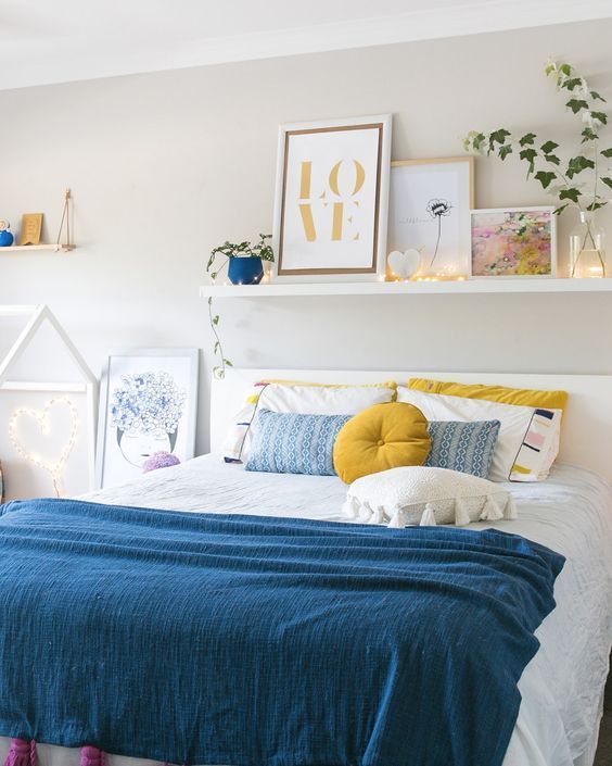 μπλε ηλεκτρίκ-στην-κρεβατοκάμαρα-ιδέες-