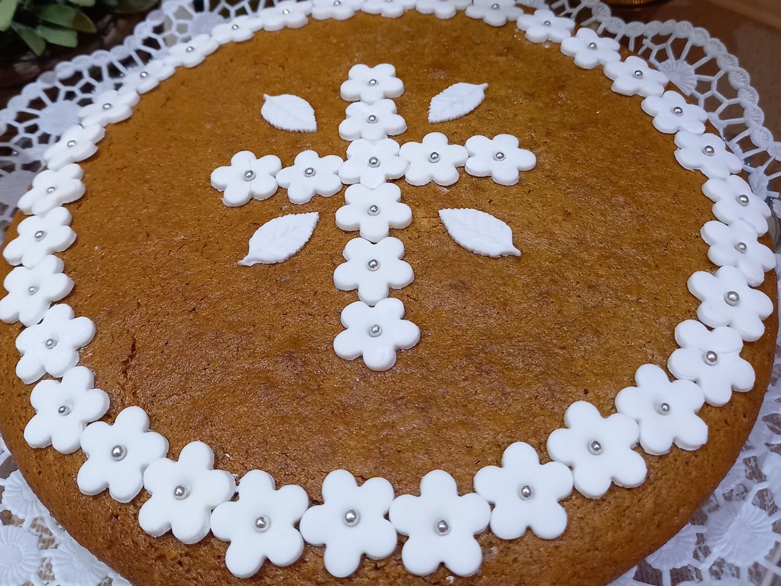 Φανουρόπιτα -με -ζαχαρόπαστα-