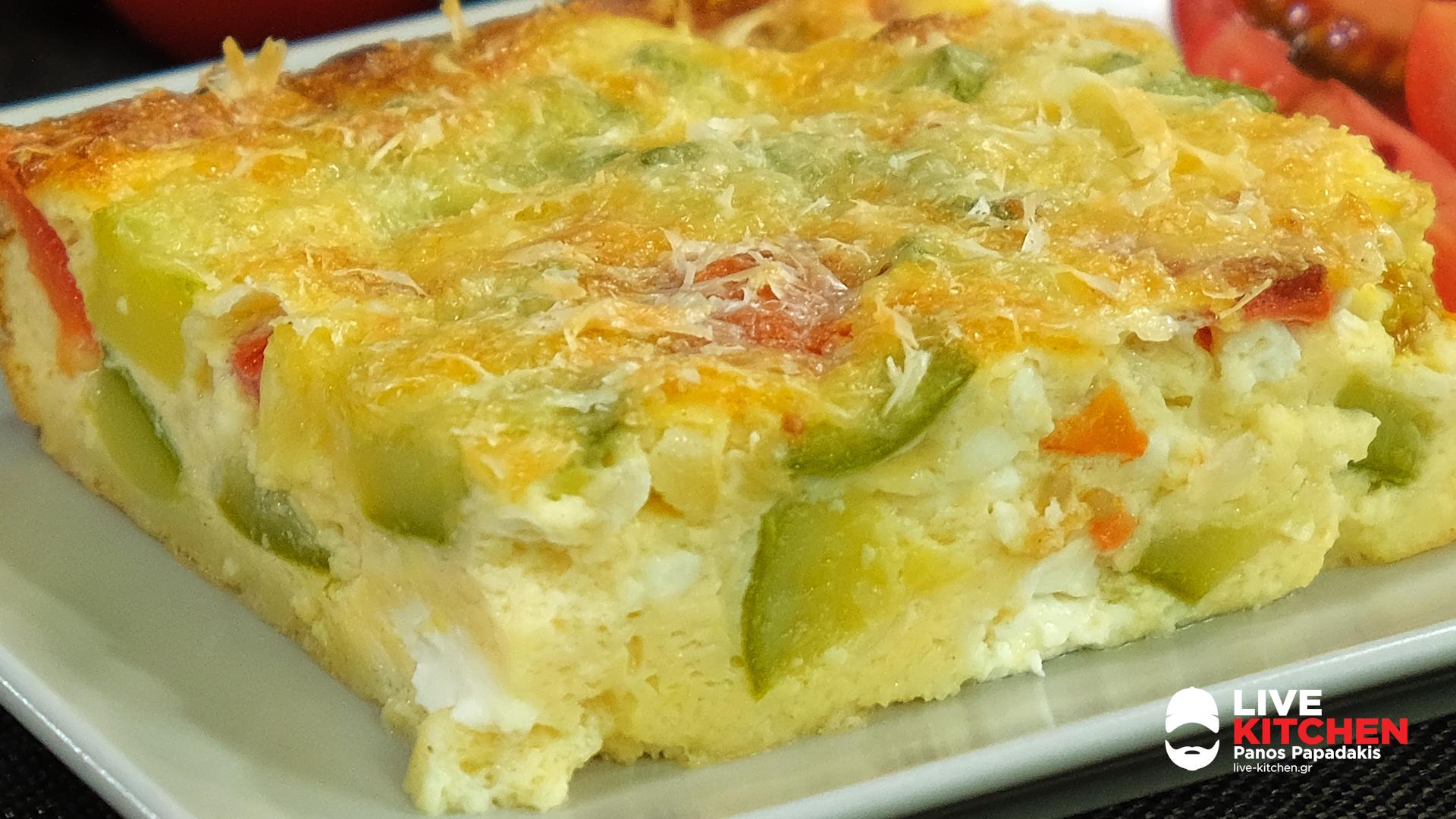 Γρήγορο- φαγητό -για- το -καλοκαίρι- : Σουφλέ- με- Κολοκυθάκια- και- ντοματίνια-