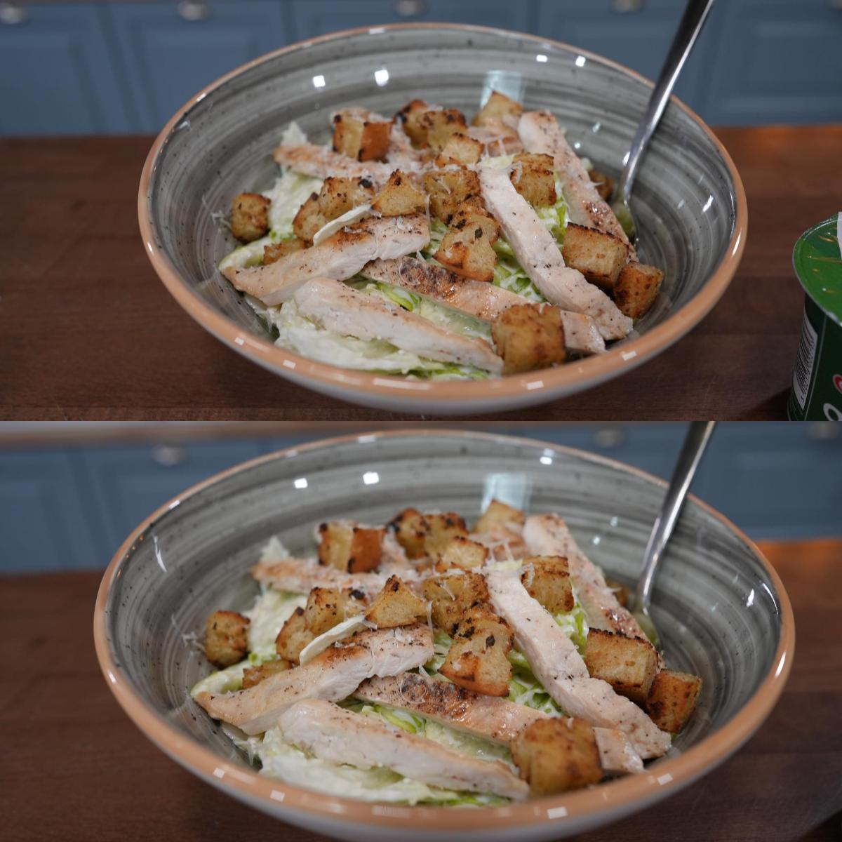 Σαλάτα του Καίσαρα χωρίς μαγιονέζα