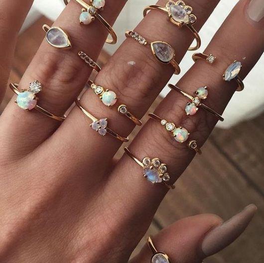 χρυσά-boho δαχτυλίδια-με-πέτρες-ιδέες- χρυσά-boho δαχτυλίδια-με-πέτρες-ιδέες-