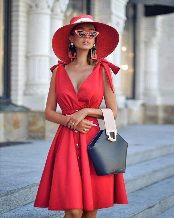 κόκκινο-μάξι φόρεμα-ιδέες-Καλοκαίρι 2022-
