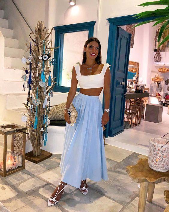 ιδέες-για-μπλε φούστες-το-Καλοκαίρι 2022-