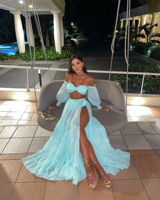 ιδέες-για-μπλε φούστες-το-Καλοκαίρι 2022-