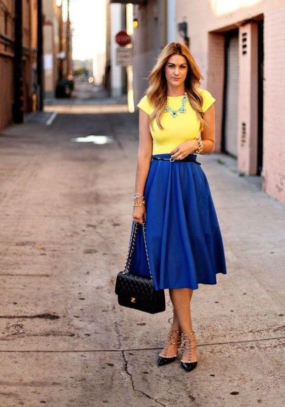 ιδέες-για-μπλε φούστες-το-Καλοκαίρι 2022-