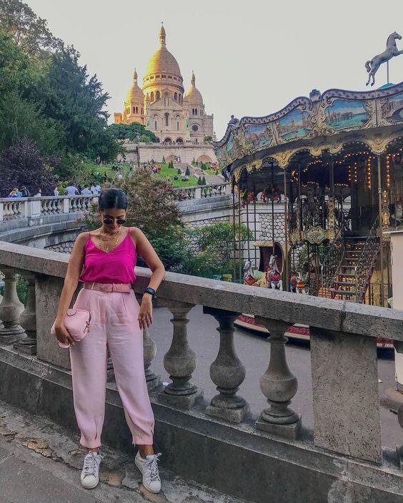 μοβ-plus size-τοπ-με-ροζ-παντελόνι-ιδέες