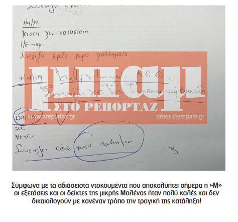 Πάτρα: Η Μαλένα δεν υπήρχε περίπτωση να φύγει από τη ζωή εάν δεν δολοφονούνταν μέσω ασφυξίας
