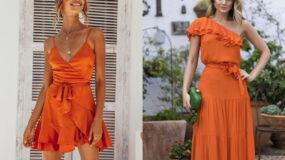 ιδέες-για-πορτοκαλί φόρεμα-το-Καλοκαίρι 2022-