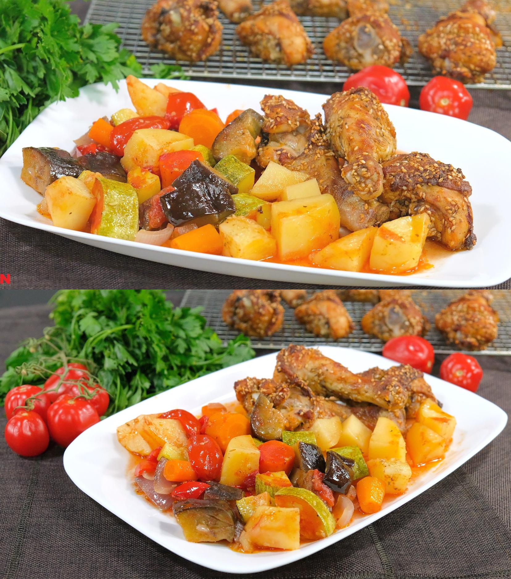 Μπριάμ στο φούρνο με κοτόπουλο