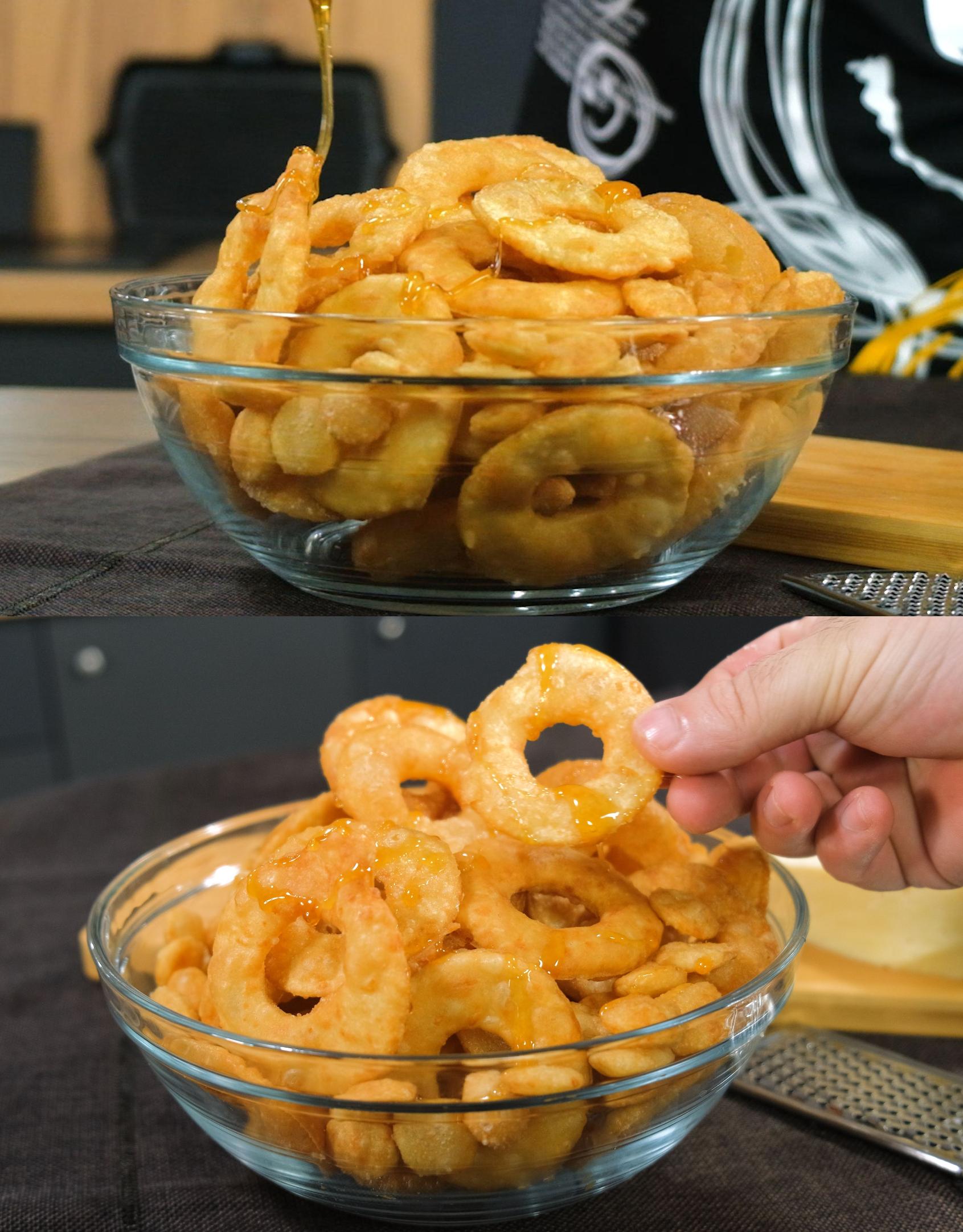 Λουκουμάδες με γραβιέρα χωρίς μαγιά