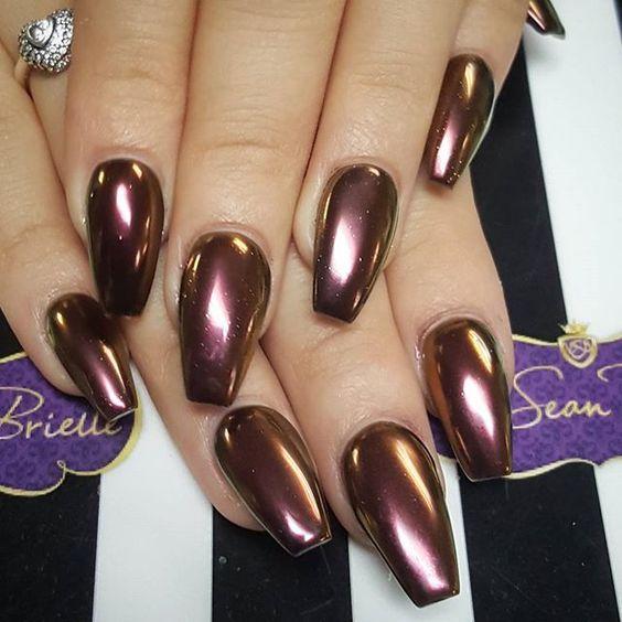 Bronze nails-ιδέες-για-το-Φθινόπωρο 2022-τάσεις-