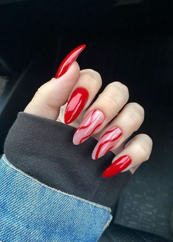 κόκκινα-lava nails-ιδέες-Χειμώνας 2022-τάσεις-