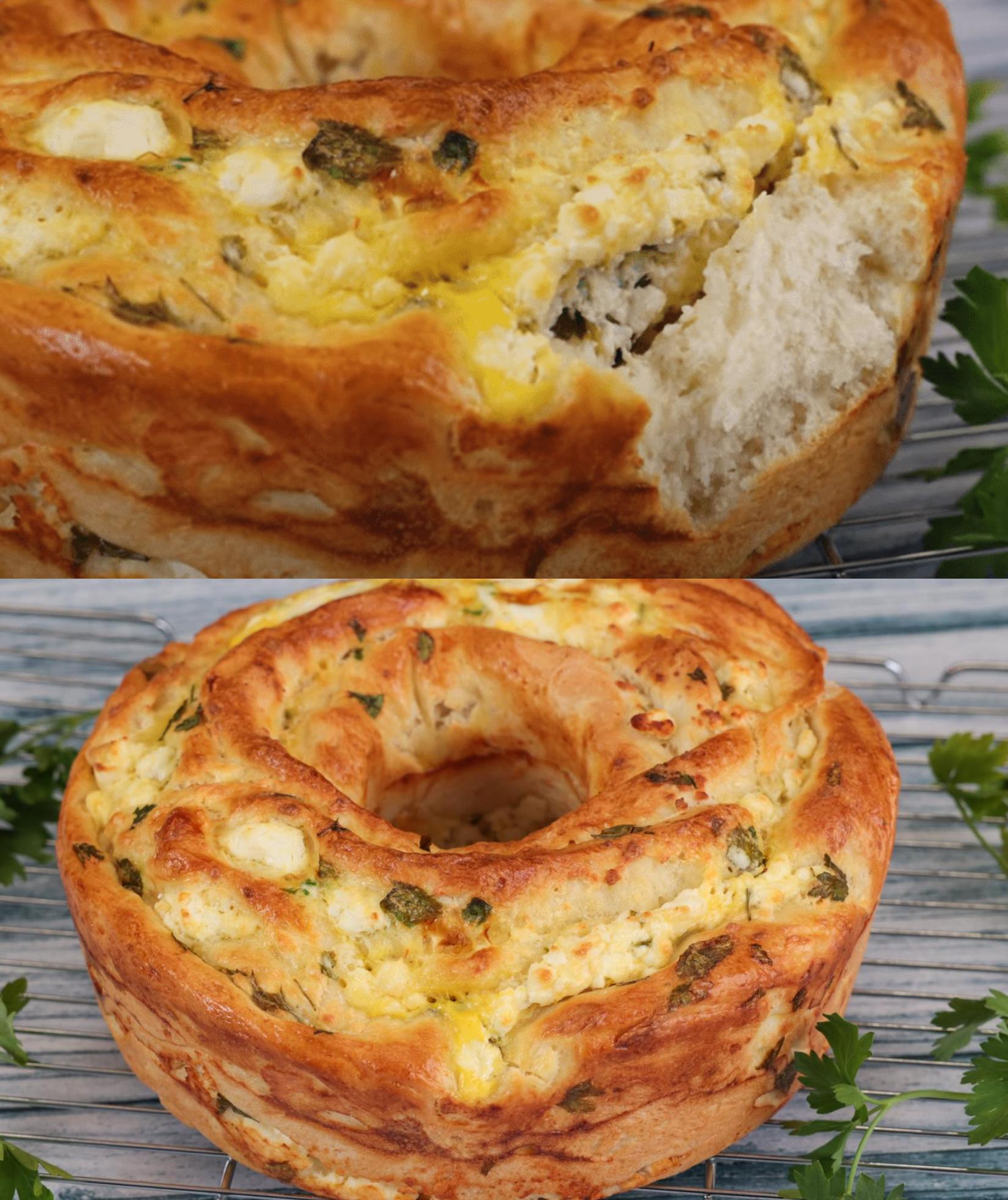 Γεμιστό ψωμί σε φόρμα