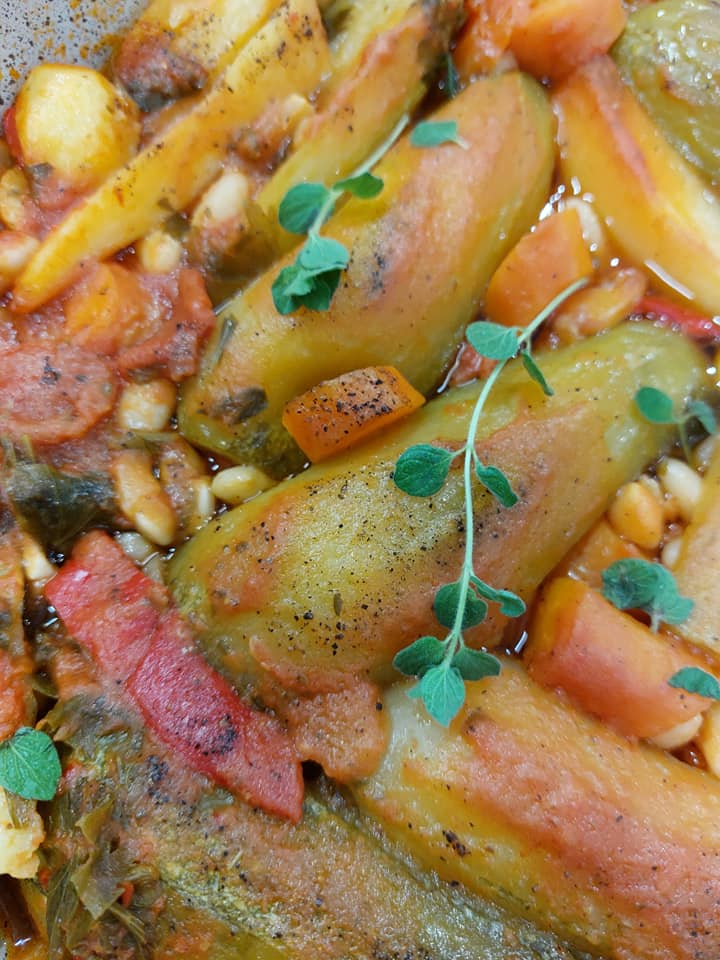 χάντρες φασόλια-με-κολοκυθάκια-συνταγή-