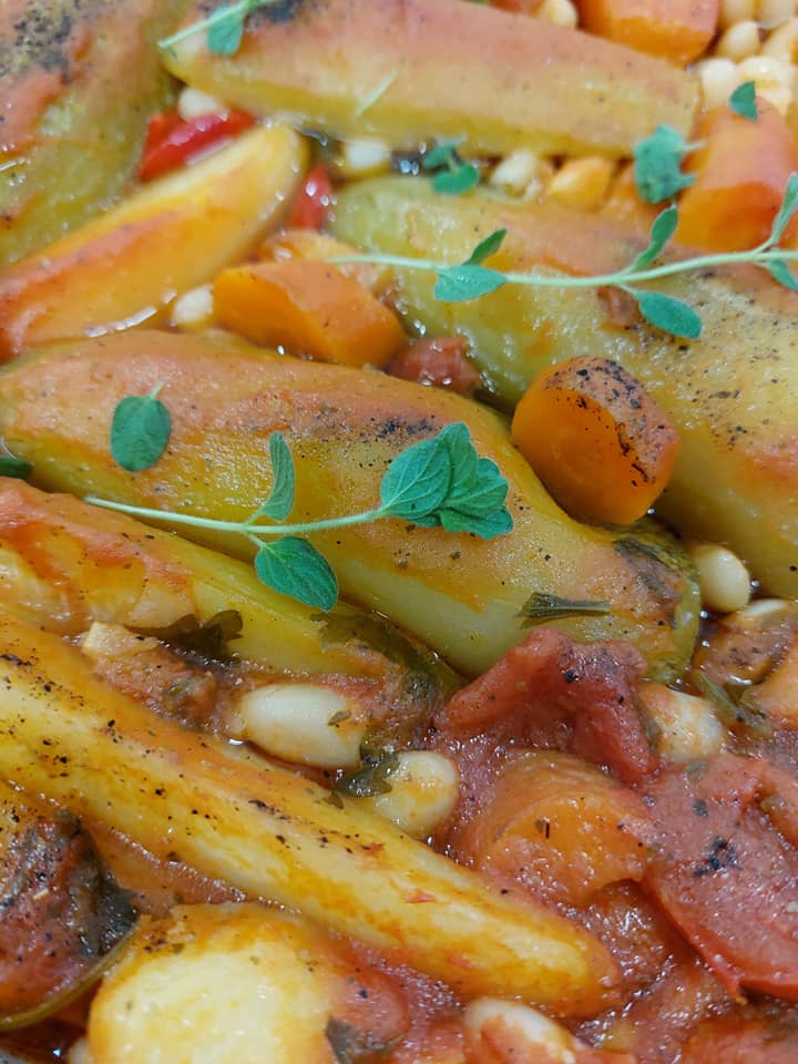 χάντρες φασόλια-με-κολοκυθάκια-συνταγή-