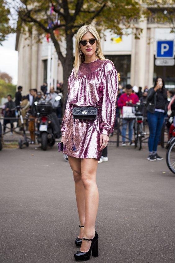 μίνι-φόρεμα με γκλίτερ-ιδέες-