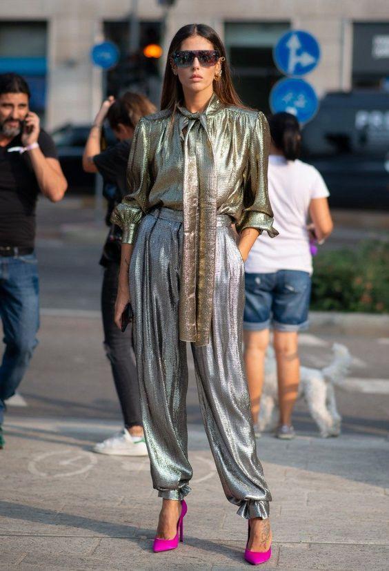 μπλούζα-και-παντελόνα-με-μεταλλική λάμψη-ιδέες-