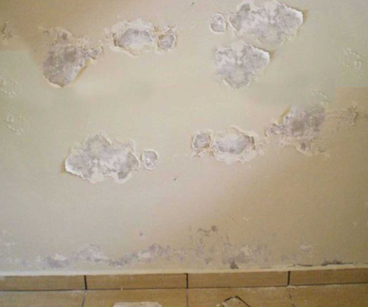 φουσκωμένοι τοίχοι-από-υγρασία-σπιτικό καθαριστικό-για-την-μούχλα-