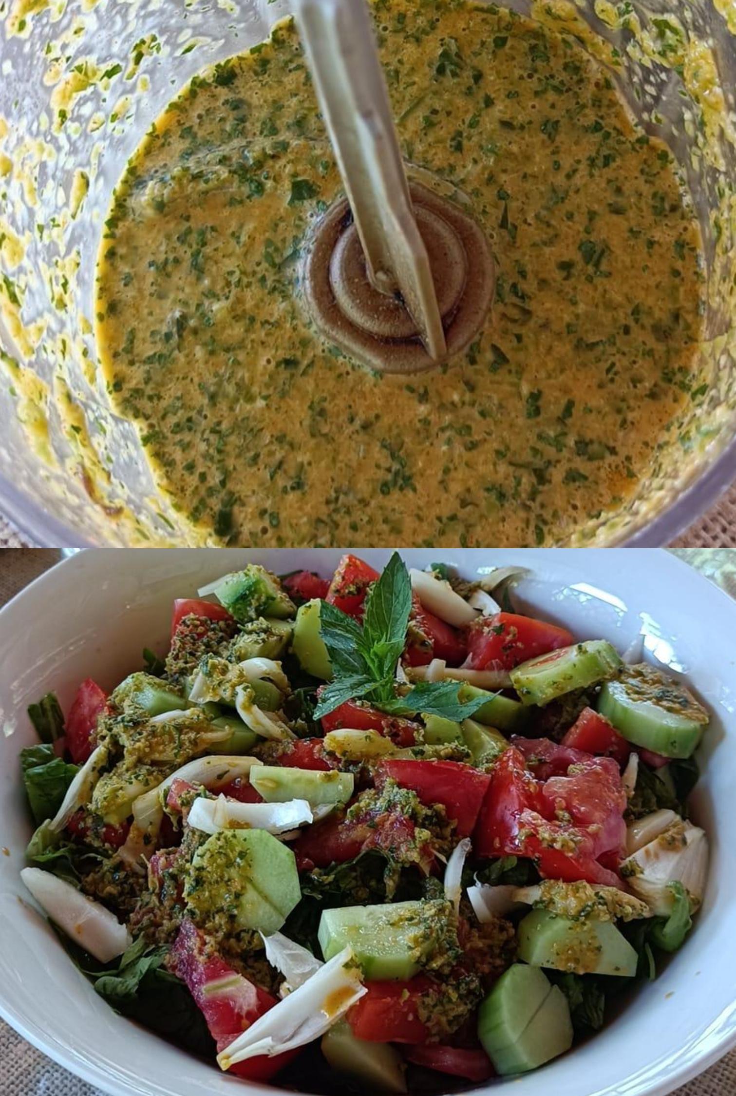 Χωριάτικη σαλάτα με ντρέσινγκ