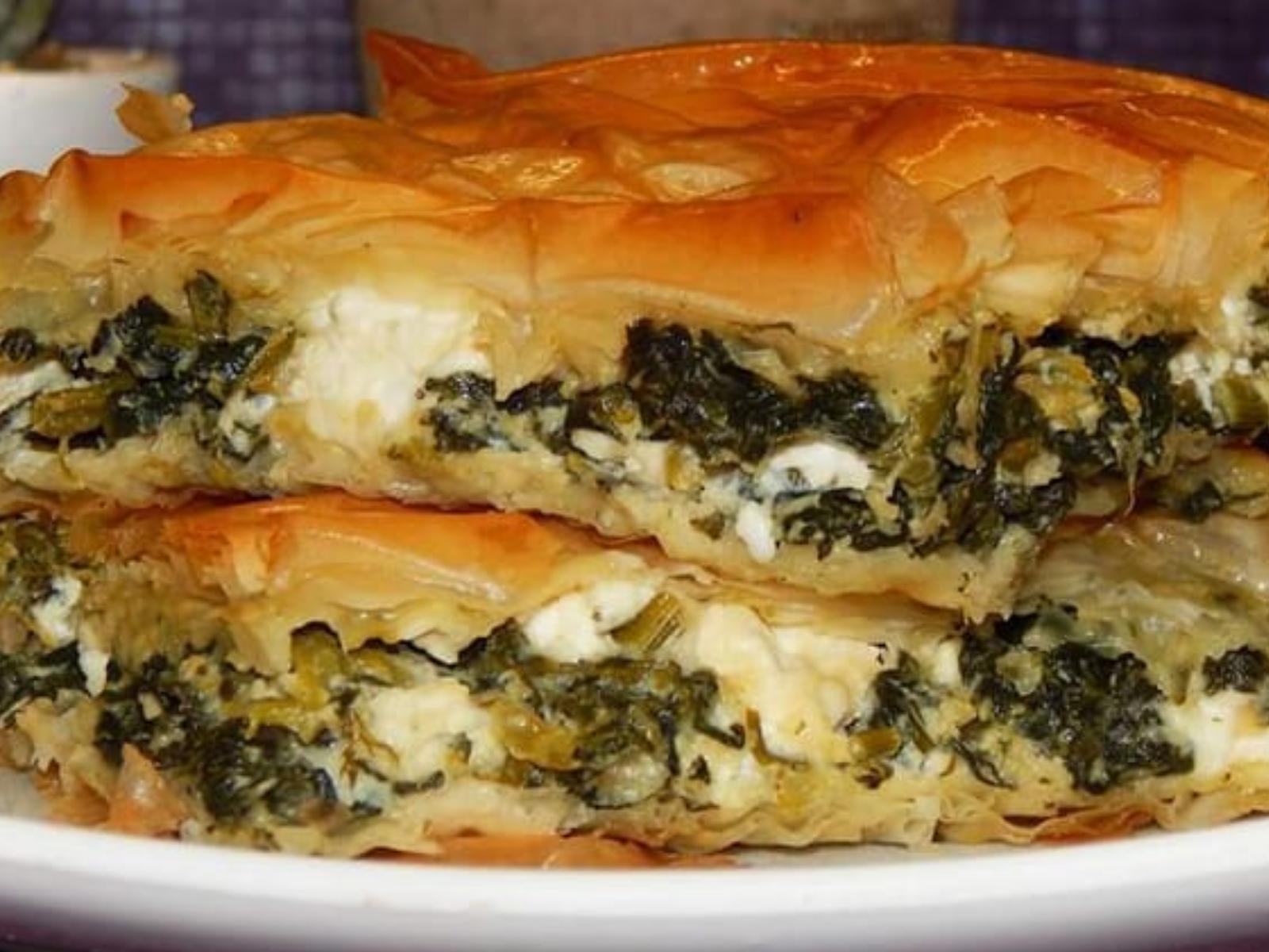 Σπανακοτυρόπιτα- με- κρατσανιστό -φύλλο-