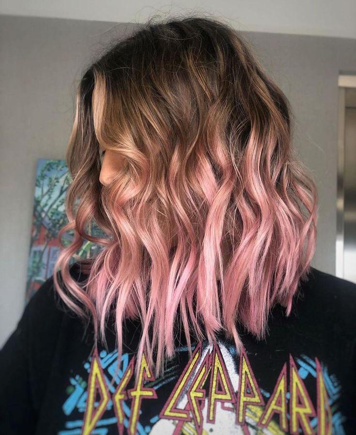 όμπρε μαλλιά-σε-παστέλ ροζ-χρώμα-ιδέες-