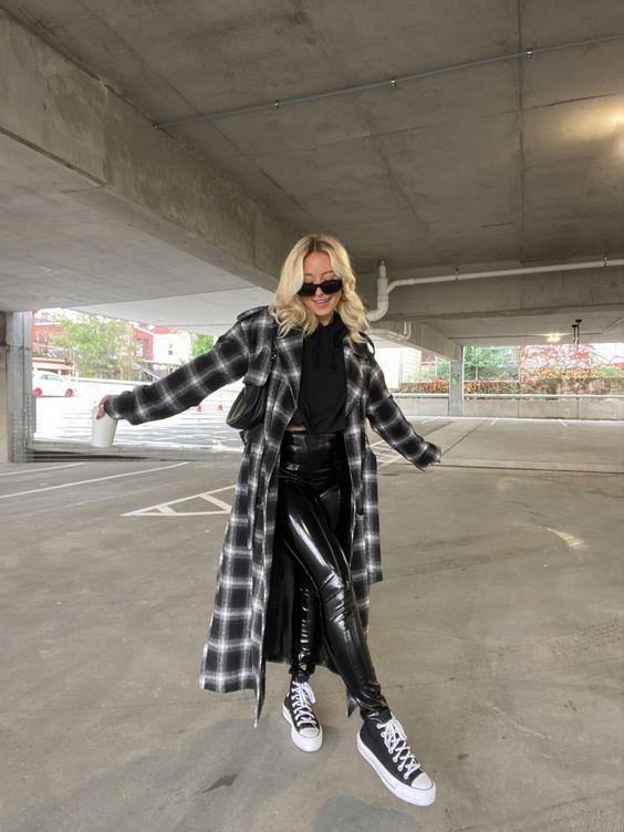 vinyl κολάν-με-καρό καπαρντίνα-ιδέες-