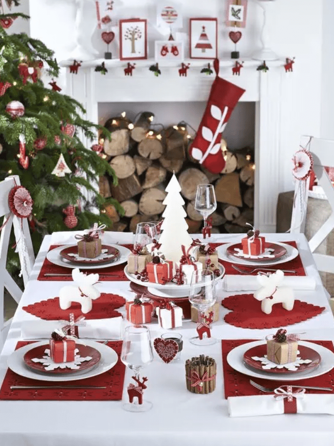 κόκκινο-και-λευκό-τάσεις-στην-Χριστουγεννιάτικη διακόσμηση-Χριστούγεννα 2022 2023-