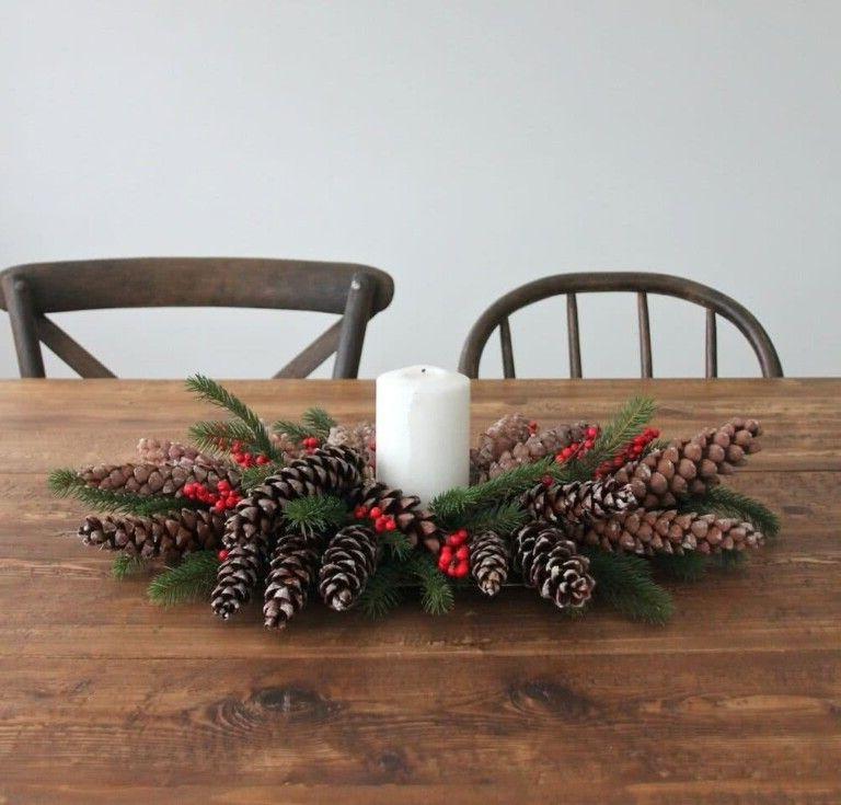 χριστουγεννιάτικα στολίδια-με-κουκουνάρια-τάσεις-στην-Χριστουγεννιάτικη διακόσμηση-Χριστούγεννα 2022 2023-