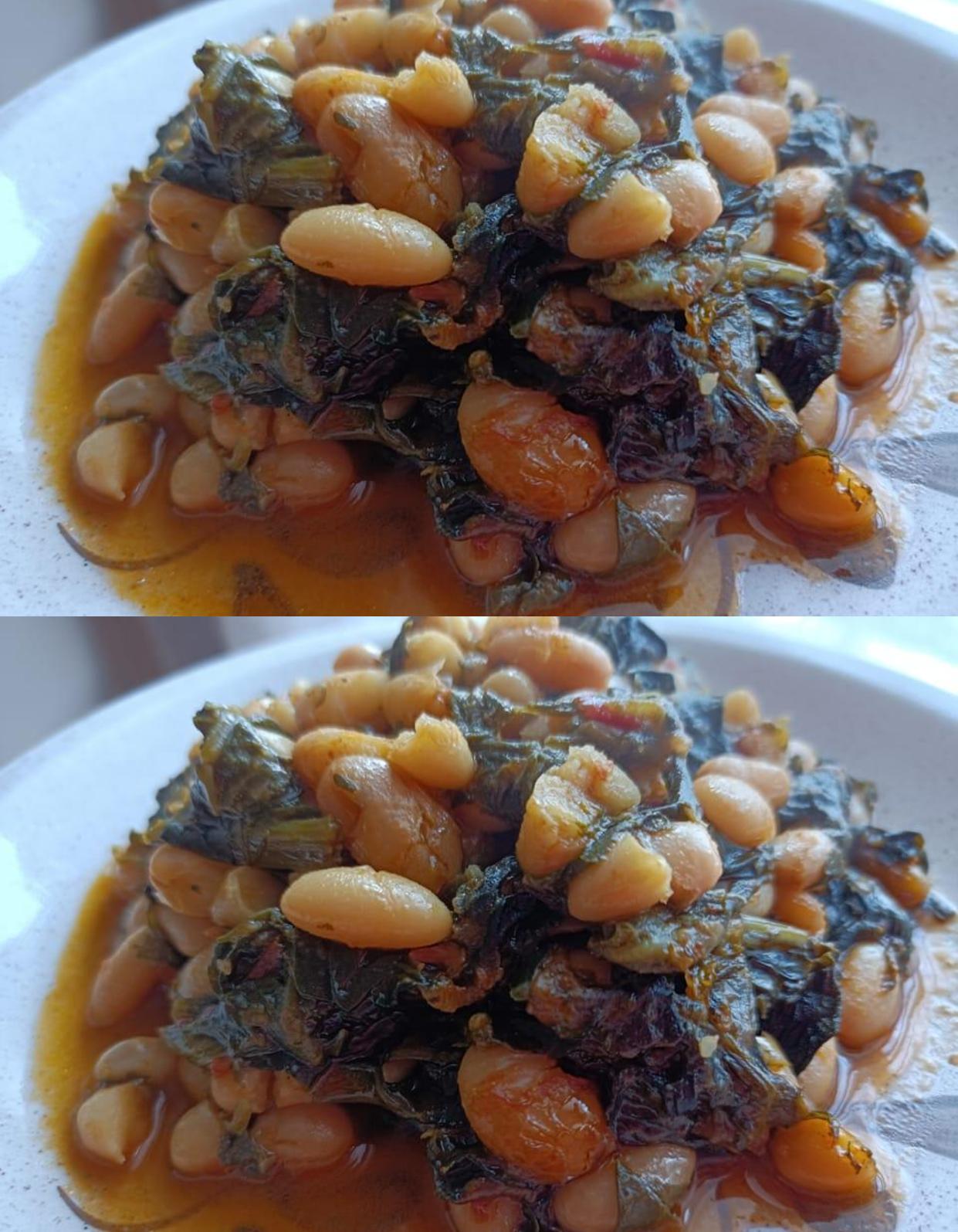 Φασόλια με σπανάκι και μυρωδικά