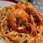 Γαριδομακαρονάδα με λιγκουίνι