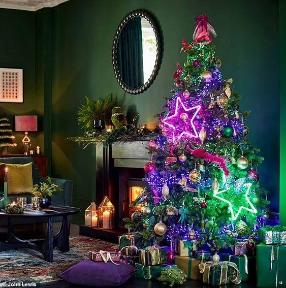 ιδέες-για-Χριστουγεννιάτικη διακόσμηση-με-φωτάκια led-τάσεις 2022-