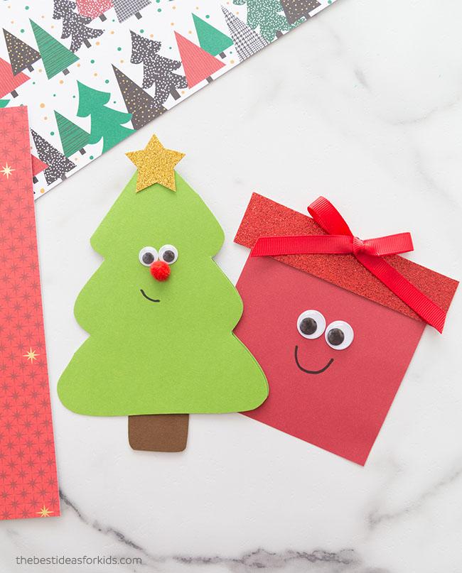 χριστουγεννιάτικες κάρτες-από-χαρτόνι-παιδικές χριστουγεννιάτικες κατασκευές-Χριστούγεννα 2022-ιδέες-