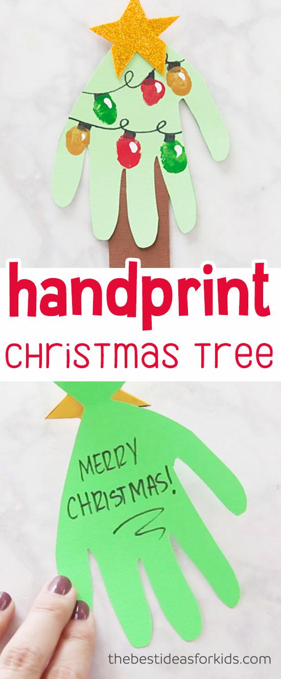 χριστουγεννιάτικο δέντρο-με-το-αποτύπωμα-των-παιδιών-παιδικές χριστουγεννιάτικες κατασκευές-Χριστούγεννα 2022-ιδέες-