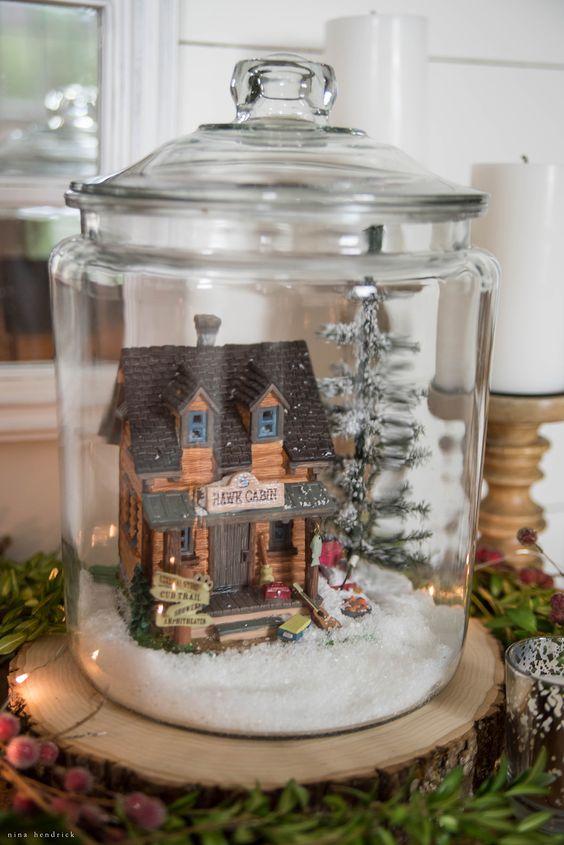 χριστουγεννιάτικη-γυάλα-με-σπιτάκι-ιδέες- χριστουγεννιάτικη-γυάλα-με-σπιτάκι-ιδέες-