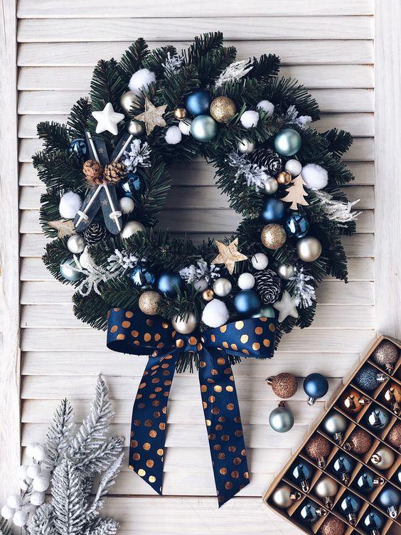 χριστουγεννιάτικο στεφάνι-με-κουκουνάρια-ιδέες- χριστουγεννιάτικο στεφάνι-με-κουκουνάρια-ιδέες-