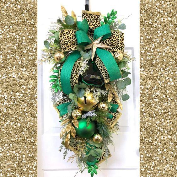 χριστουγεννιάτικο στεφάνι-με-animal print-ιδέες- χριστουγεννιάτικο στεφάνι-με-animal print-ιδέες-