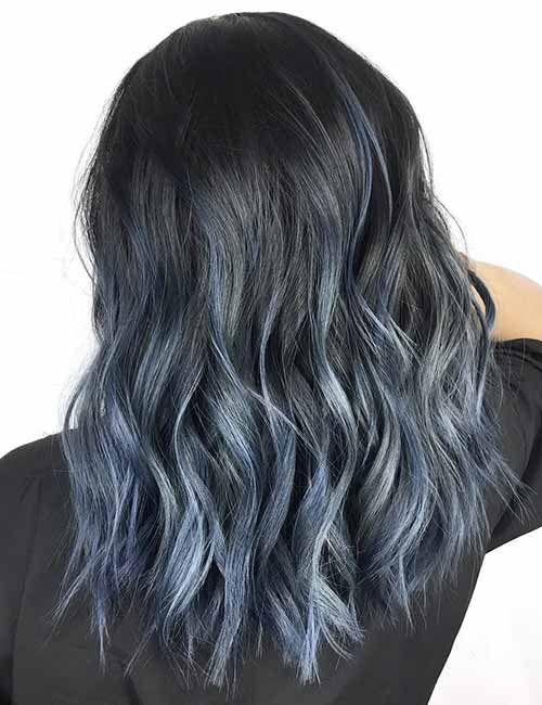 Hair Frosting-σε-μαύρα μαλλιά-με-ανταύγειες-ιδέες- Hair Frosting-σε-μαύρα μαλλιά-με-ανταύγειες-ιδέες-