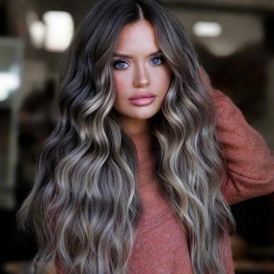 hair frosting-σε-καστανά μαλλιά-με-σαντρέ ανταύγειες-ιδέες- hair frosting-σε-καστανά μαλλιά-με-σαντρέ ανταύγειες-ιδέες-