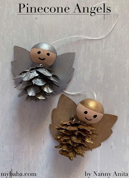 αγγελάκια-από-κουκουνάρι-παιδικές-κατασκευές-ιδέες-Χριστούγεννα 2022-