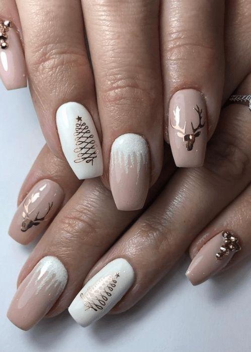 νύχια-με-χριστουγεννιάτικα σχέδια-Χριστούγεννα 2022 2023-τάσεις-